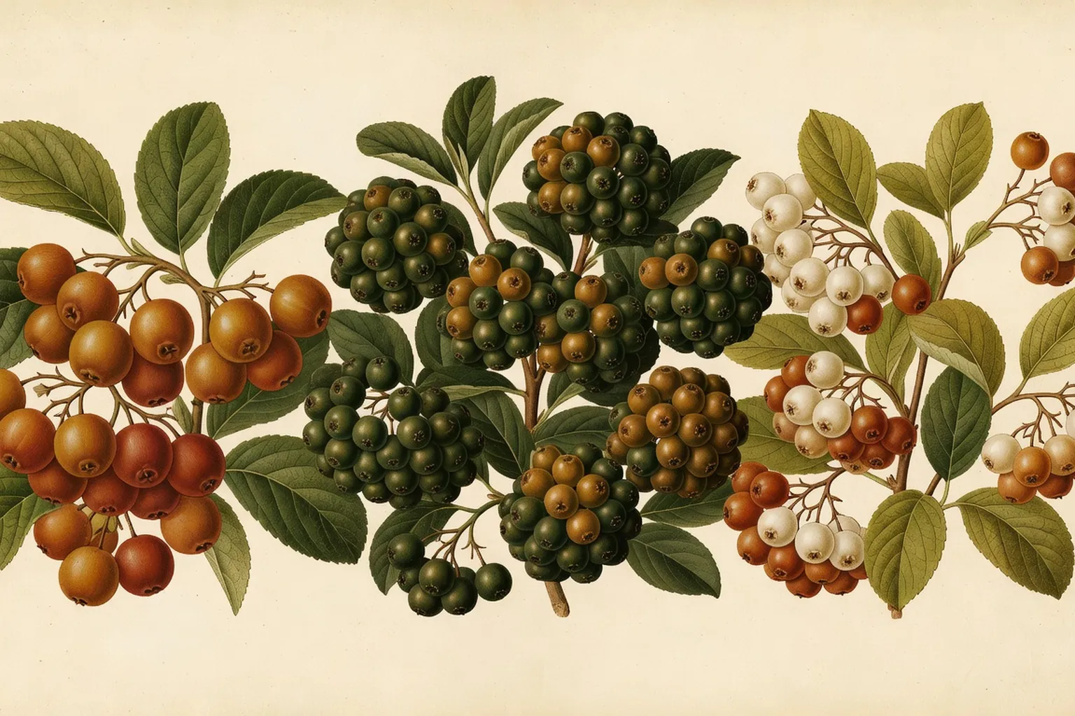 Comparaison de varietes d'aronia : Viking, Nero, Galicjanka